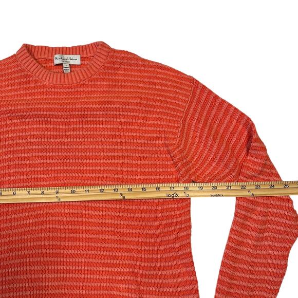 Michael Stars Textured Cozy Knit Sweater Size S CoralOrange Ombre CoastalCowgirl - Picture 3 of 6